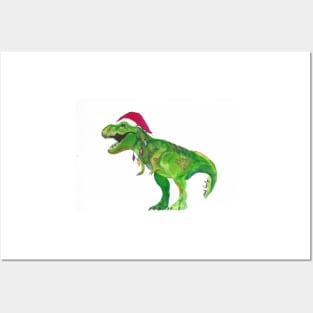 Santasaurus Rex Posters and Art